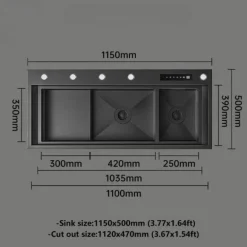 Moderne Wasserstation für die Küchenspüle – effizientes, stromlinienförmiges Design