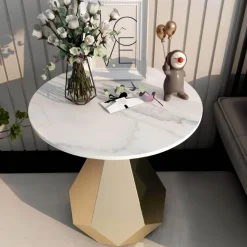 Moderner Beistelltisch aus Schiefer - Firmin Akzenttisch in Schieferoptik