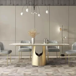 Moderner Esstisch aus Schiefer – Zeitgenössische Esszimmermöbel