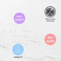 Moderner Leda Duschvorhang – Elegante Badezimmerdekoration für ein stilvolles Update