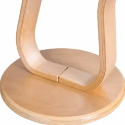 Moderner Luxus-Beistelltisch aus Bugholz mit geschwungenen Beinen