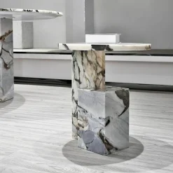 Moderner Marmor-Beistelltisch – Elegantes Akzentmöbel