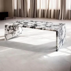 Moderner Marmor-Couchtisch - Myriam Wohnzimmermöbel