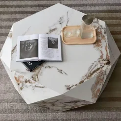 Moderner Marmor-Couchtisch – Elegante Wohnzimmermöbel