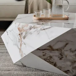 Moderner Marmor-Couchtisch – Elegante Wohnzimmermöbel