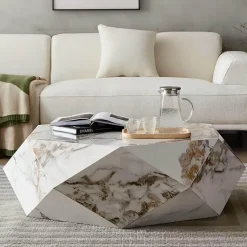 Moderner Marmor-Couchtisch – Elegante Wohnzimmermöbel