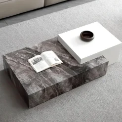 Moderner Marmor-Couchtisch – Elegante Wohnzimmermöbel