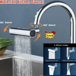 Moderner matter Küchenhahn – Multifunktionales Wasserfall-Design