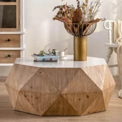 Moderner rustikaler Couchtisch - Evelyne Timber Wohnzimmermöbel