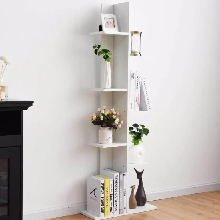 Modernes Bücherregal aus Holz – Aufbewahrungseinheit mit offenen Regalen