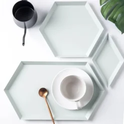 Modernes geometrisches Serviertablett - Nordisches Dekotablett
