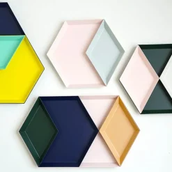 Modernes geometrisches Serviertablett - Nordisches Dekotablett