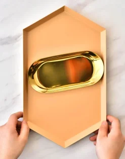 Modernes geometrisches Serviertablett - Nordisches Dekotablett