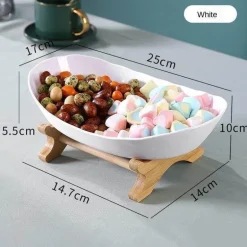 Modernes mehrschichtiges Obst-Snack-Tellerregal – elegante Servierpräsentation
