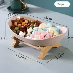 Modernes mehrschichtiges Obst-Snack-Tellerregal – elegante Servierpräsentation