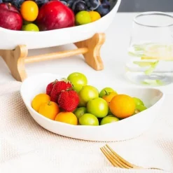 Modernes mehrschichtiges Obst-Snack-Tellerregal – elegante Servierpräsentation