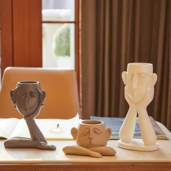 Modernes minimalistisches Blumenvasen-Set – 3-teiliges Dekor