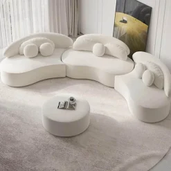 Modular Curved Sectional Sofa Set - Modern Luxury Living Room Furniture