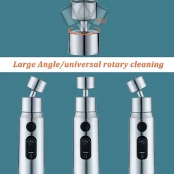 3-Modus-Wasserhahnadapter - Spritzschutz-Wassersparer