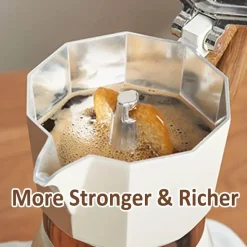 Moka Pot Espressomaschine – Herdplatten-Kaffeemaschine für 36 Tassen, für Cappuccino und Latte