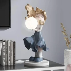 Mondmädchen Wandkunst - Lunar Home Decor