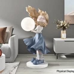 Mondmädchen Wandkunst - Lunar Home Decor