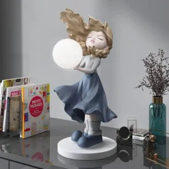 Mondmädchen Wandkunst - Lunar Home Decor