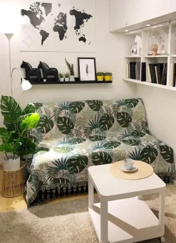 Monstera-Sofadeckenbezug – rutschfeste, dekorative Tagesdecke für den nordischen Stil