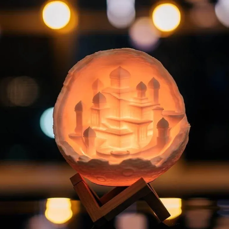 Moon City Lamp - Celestial Night Light Decor