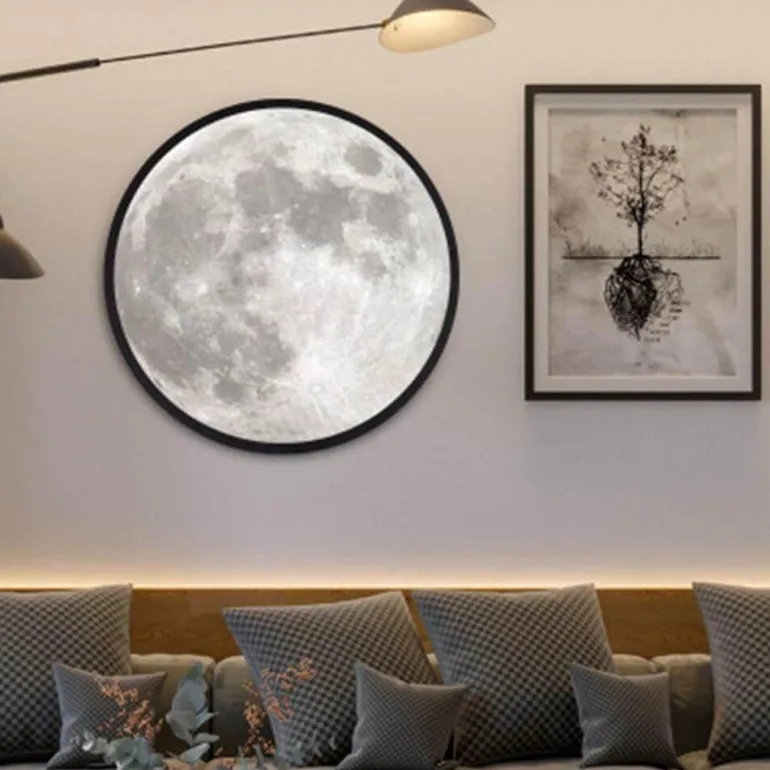 Moon Mirror Wall Lamp - Modern Smart Decorative Light