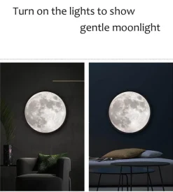 Moon Mirror Wall Lamp - Modern Smart Decorative Light