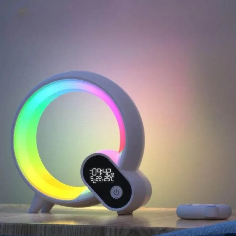 Moon Night Light Alarm Clock - Soothing Sleep Aid and Wake-Up Tool