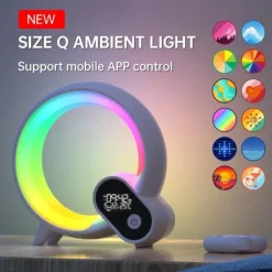 Moon Night Light Alarm Clock - Soothing Sleep Aid and Wake-Up Tool