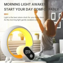 Moon Night Light Alarm Clock - Soothing Sleep Aid and Wake-Up Tool
