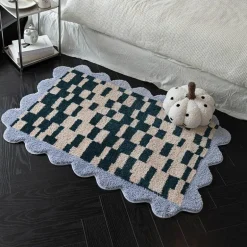 Mosaik-Gitter-Teppich – Dekorative Bodenmatte für die Inneneinrichtung
