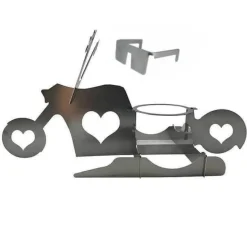 Motorrad-BBQ-Grillständer - Hähnchen-Grillrost