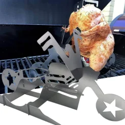 Motorrad-BBQ-Grillständer - Hähnchen-Grillrost