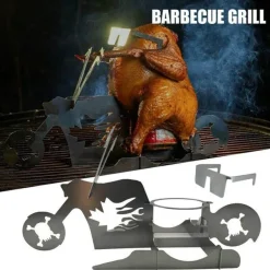 Motorrad-BBQ-Grillständer - Hähnchen-Grillrost