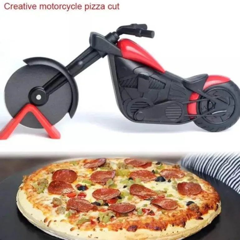 Motorrad-Pizzaschneider – Pizzaschneider in Fahrradform