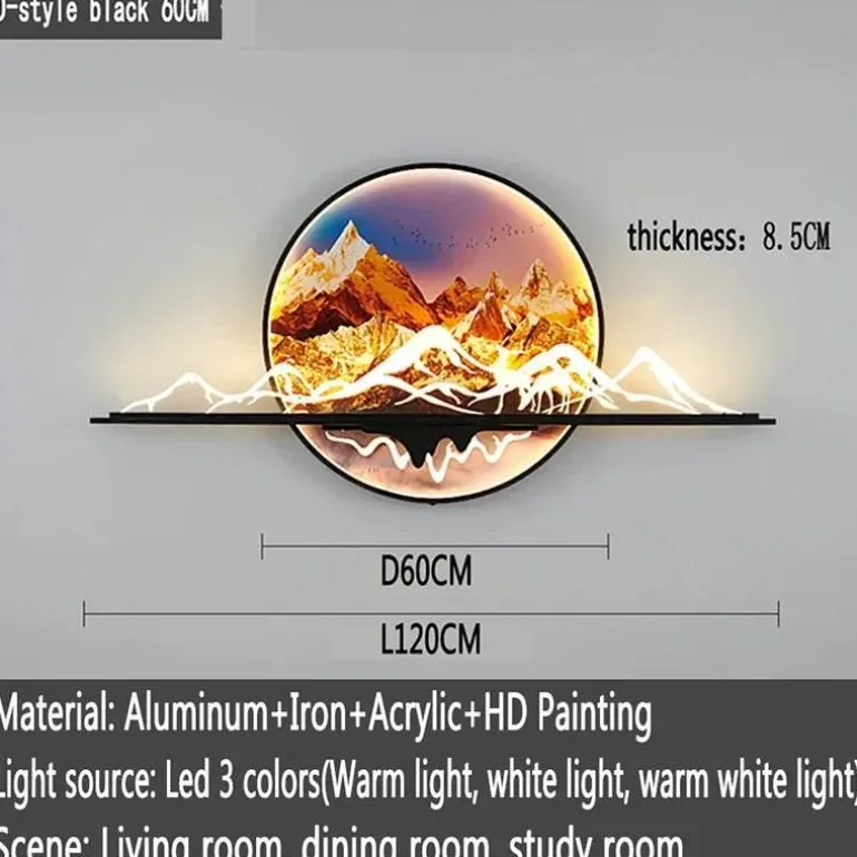 Mountain Sunset LED Wandleuchte - Dekorative Leuchte