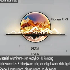 Mountain Sunset LED Wandleuchte - Dekorative Leuchte