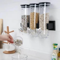 Müslispender zur Wandmontage - Klarer Vorratsbehälter