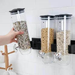 Müslispender zur Wandmontage - Klarer Vorratsbehälter