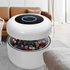 Multi-Functional Round Refrigerator - Stylish Elegant Design