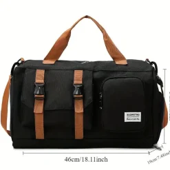 Multifunktionale große Crossbody-Reisetasche mit Schuhfach