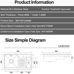 Multifunktionaler Tassenspüler - Nanometer Black Flip Cover Großes Spülbeckenzubehör