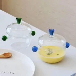 Multifunktionales Glasschüssel-Set – Schüsseln zur Lebensmittelaufbewahrung, Salat- und Dessertschalen