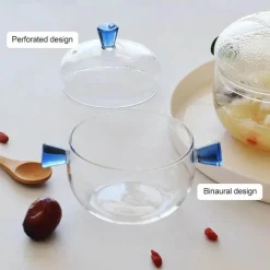 Multifunktionales Glasschüssel-Set – Schüsseln zur Lebensmittelaufbewahrung, Salat- und Dessertschalen