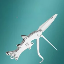 Multifunktionales Hai-Schlüsselanhängermesser - Zahnstocherwerkzeug