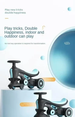 Multifunktionales 4-in-1-Kinderwagen-Dreirad